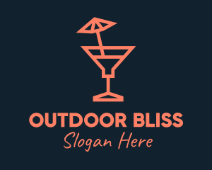 Minimalist Summer Cocktail  logo design