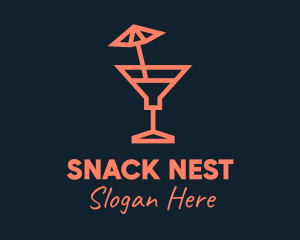 Minimalist Summer Cocktail  logo design