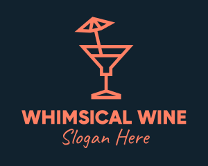 Minimalist Summer Cocktail  logo design