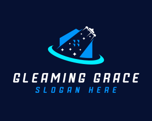 Sparkling Window Wiper logo design