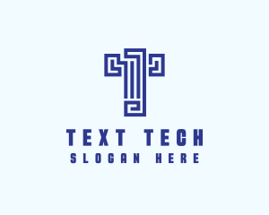 Mediterranean Greek Letter T logo design