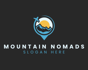 Mountain Travel Location Pin logo design