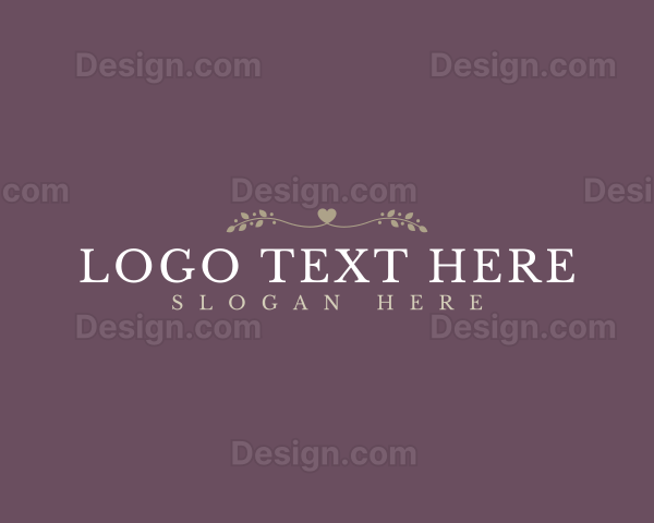 Elegant Love Wordmark Logo