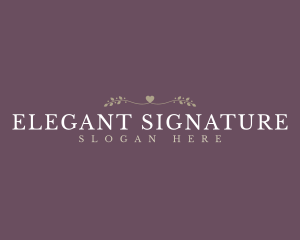 Elegant Love Wordmark logo design