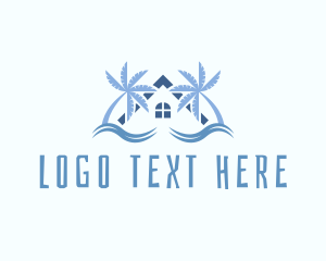 Tropical Palm Tree House logo