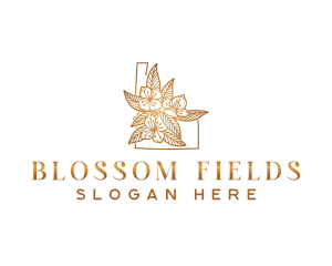 Idaho Flower Syringa logo design