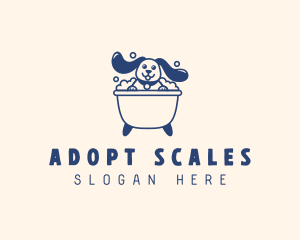 Bathing Pet Dog logo design