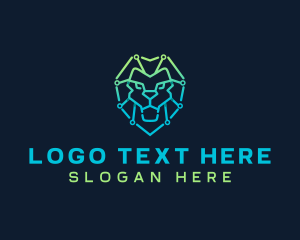 Lion - Cyber Lion Technology logo design