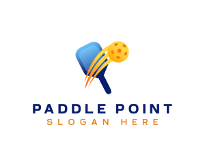 Pickleball Sports Paddle logo design