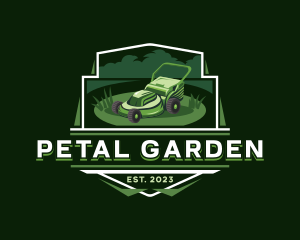 Grass Cutter Lawn Mower logo design