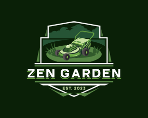 Grass Cutter Lawn Mower logo design