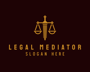 Legal Sword Scale logo design