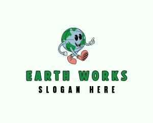 Planet Earth Globe logo design