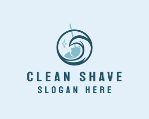 Mop Wash Cleaning logo design