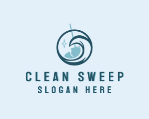 Mop Wash Cleaning logo design