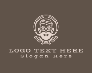 Beard Mustache Hipster logo