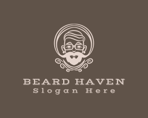 Beard Mustache Hipster logo design