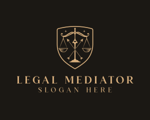 Paralegal Justice Shield logo design