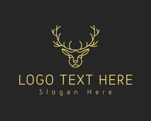Deer Stag Line Art logo