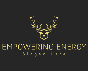 Deer Stag Line Art logo design