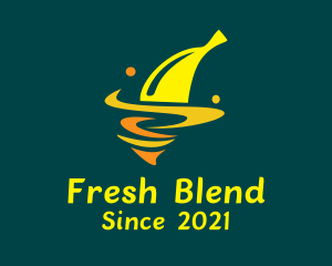 Banana Smoothie Slush  logo design