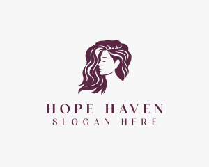 Woman Hairstylist Salon Logo