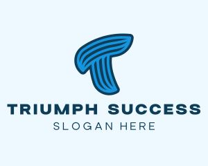 Business Stripes Letter T  logo design