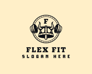 Viking Barbell Fitness logo design