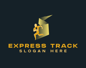 Speed Human Bolt logo design