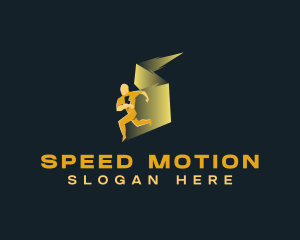 Speed Human Bolt logo design