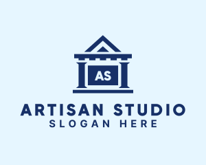 Greek Column Building  logo design