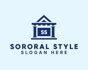 Greek Column Building  logo design