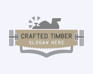 Woodcutter Planer Saw logo design