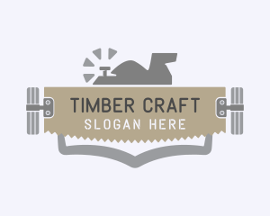 Woodcutter Planer Saw logo design