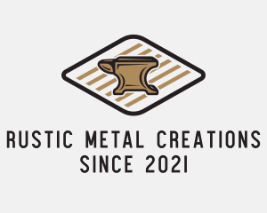 Metalworks Foundry Anvil logo design