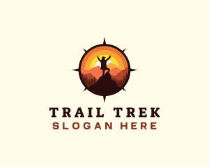 Hiker Compass Mountain Outdoor logo