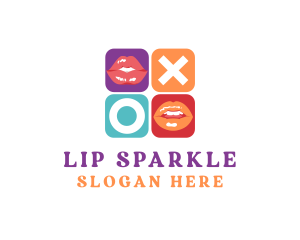 Kissable Lips Puzzle logo design