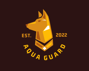 Gold Hound Dog   logo design