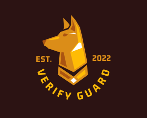 Gold Hound Dog   logo design