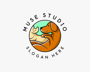 Dog Cat Animal Veterinary Logo