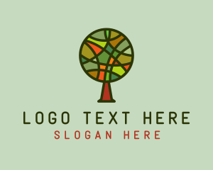 Colorful Fall Tree  Logo