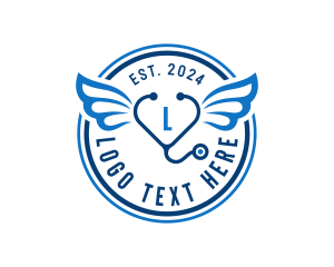 Stethoscope Healthcare Wings logo