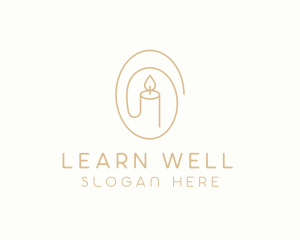 Spa Wellness Candle logo design