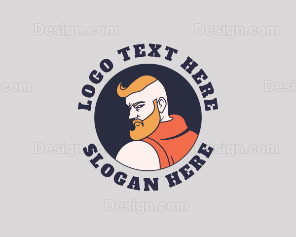 Beard Man Grooming Logo