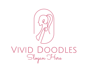 Women Apparel Line Art  logo design