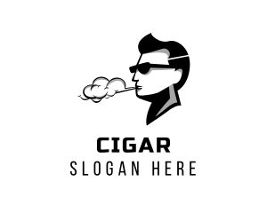 Sunglasses Smoking Guy logo design