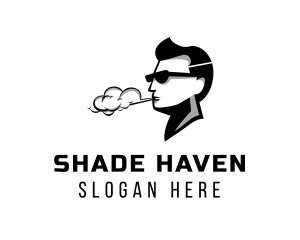 Sunglasses Smoking Guy logo design