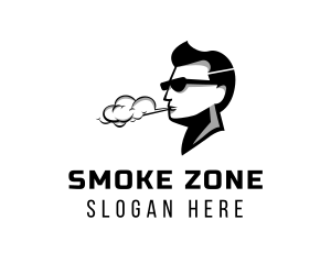 Sunglasses Smoking Guy logo design