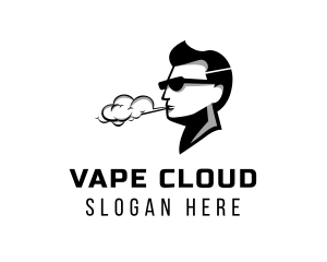 Sunglasses Smoking Guy logo design