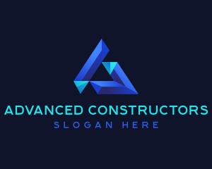 Professional Geometric Triangle logo design